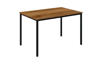 JPT 120 Jídelní stůl 1200 x 800 mm, deska ořech světlý / podnož černá